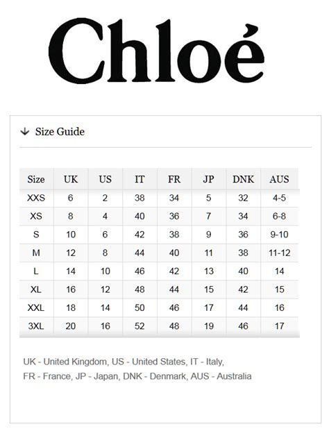 see by chloe coats|chloe clothing size chart.